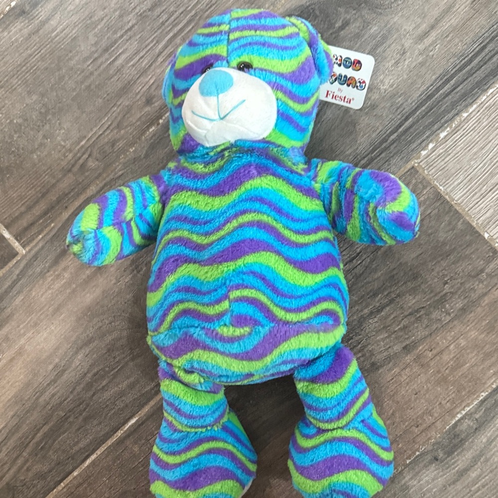 Fiesta Vibrant Striped Plush Bear